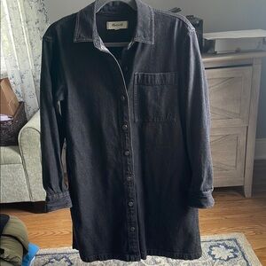 Madewell Charcoal Button-Down Dress